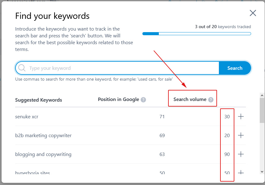 how to choose SEO keywords: using marketgoo