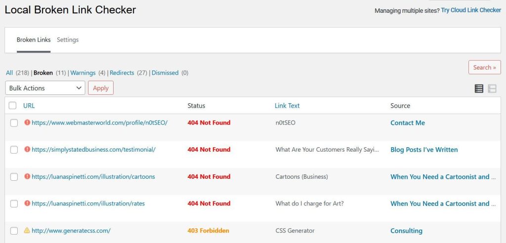 local broken link checker