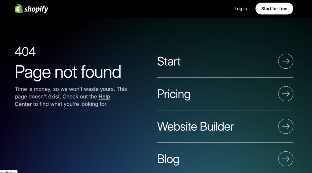 shopify 404