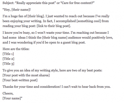 guest post outreach template
