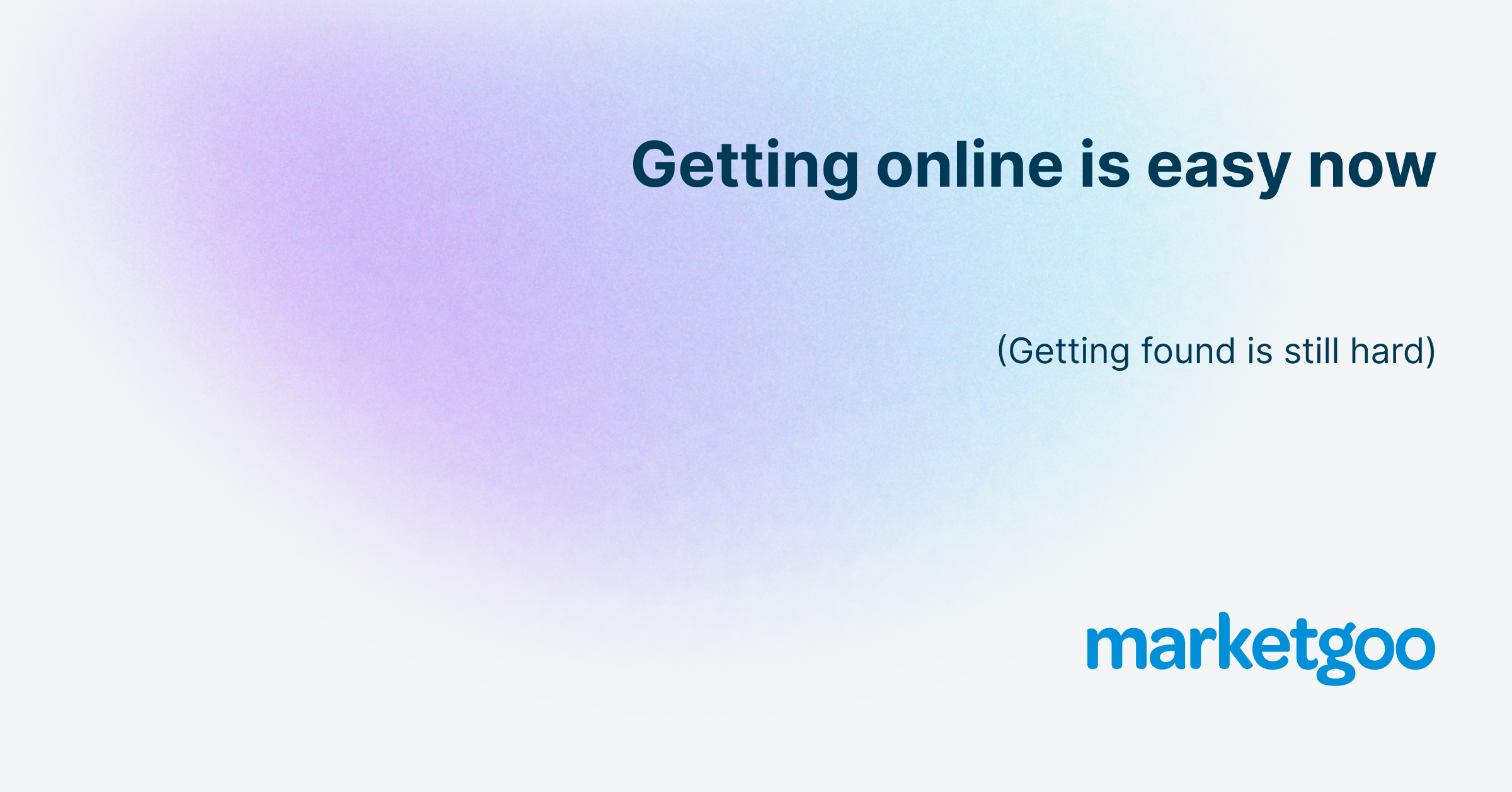 getting online is easy but getting found is still hard